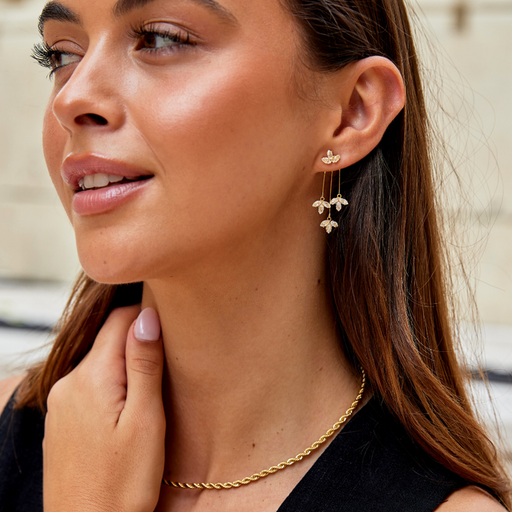 Elegante Wasserfall Ohrringe