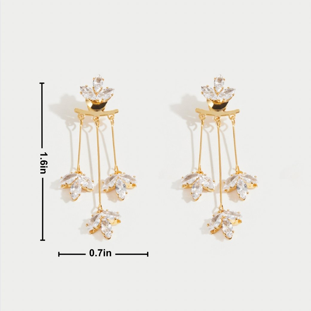 Elegante Wasserfall Ohrringe