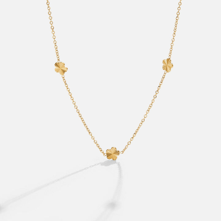 Flower Power Goldkette Halskette
