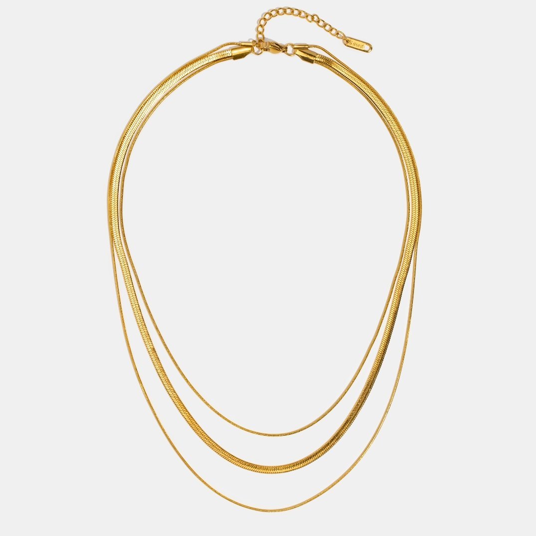 Gold Mehrschichtige Halskette