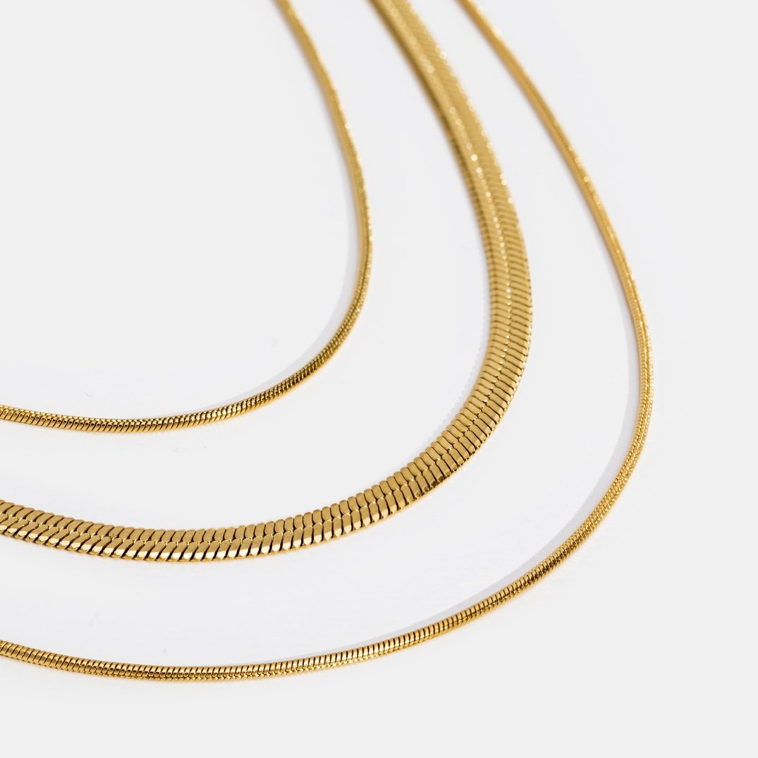 Gold Mehrschichtige Halskette