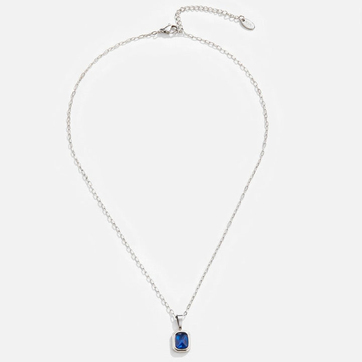 Ozeanblauer Anhänger Silberkette