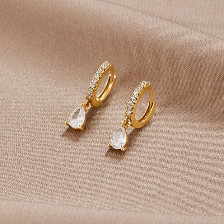 Premium Kristall Gold Ohrringe